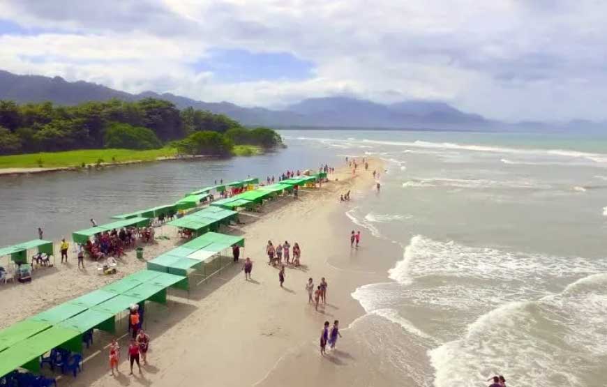 Buritaca, lugar donde se junta el río con el mar