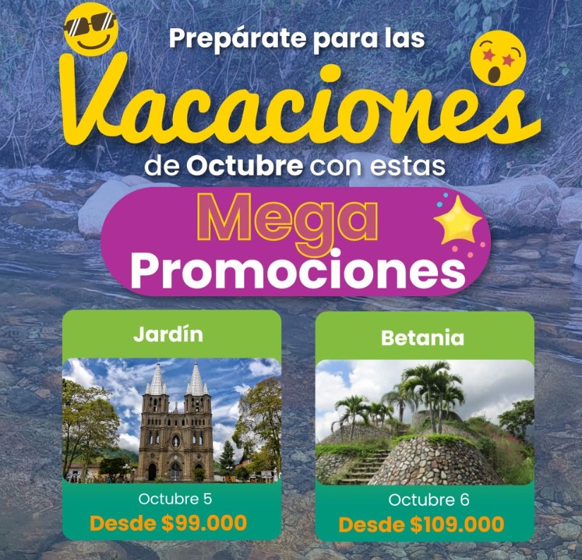 Prepárate para las vacaciones de octubrenbspMedellin Travel by fantasytours Planes turísticos en Santa Fe de Antioquia Medellín Guatapé y Nápoles